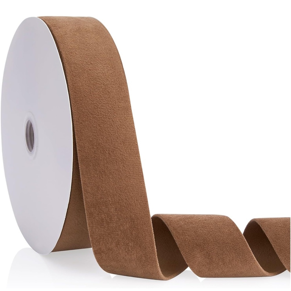 💜4for$20💜 Dark Khaki 1.5 inch Velvet Ribbon
